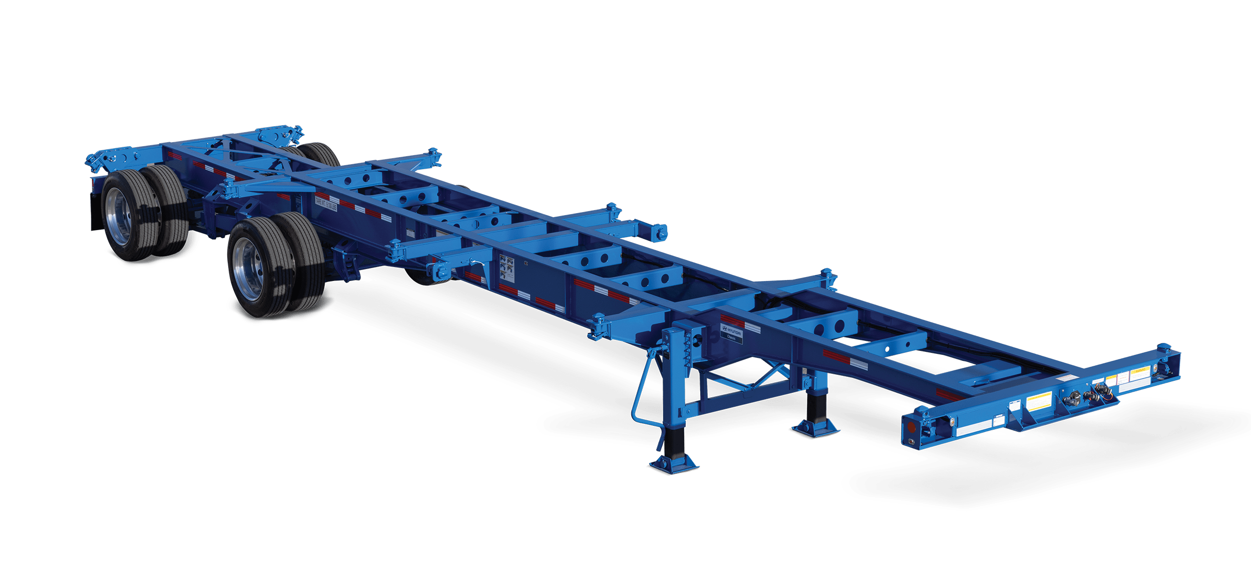 Hyundai Translead Extendable Chassis, showcasing hyundai innovation and robust trailer technology for versatile container transport.