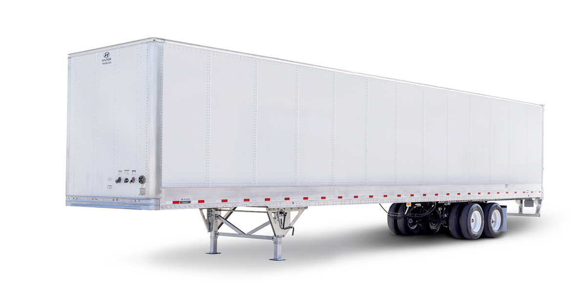 Hyundai Translead Composite XT dry van trailer demonstrating hyundai innovation and advanced trailer technology.